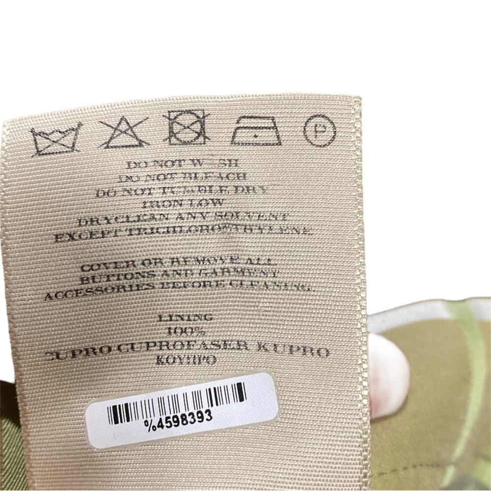 Burberry Green & Beige Check Pleated Skirt - Picture 3 of 8